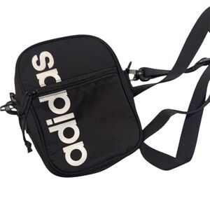 Adidas Black Belt Bag with White Logo